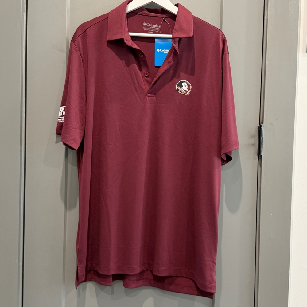 Columbia Seminoles Maroon Golf Polo Shirt